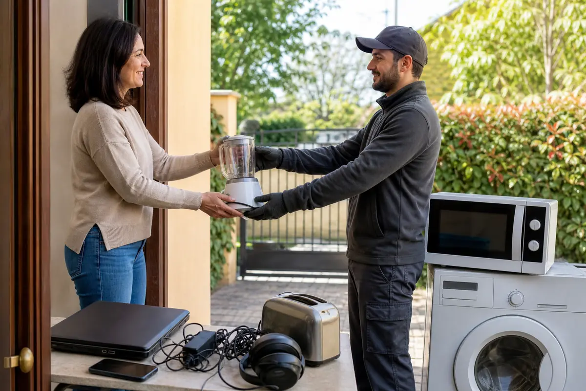 Smaltimento dei rifiuti elettronici a domicilio